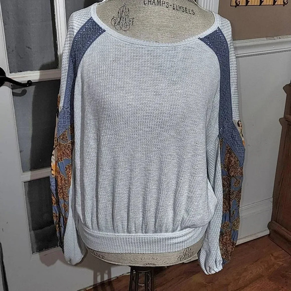 Free People Tops - Free People Womens Casual Clash‎ Long Sleeve Shirt Top Small